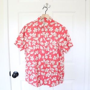J.Crew Short Sleeve Coral Hawaiian Shirt